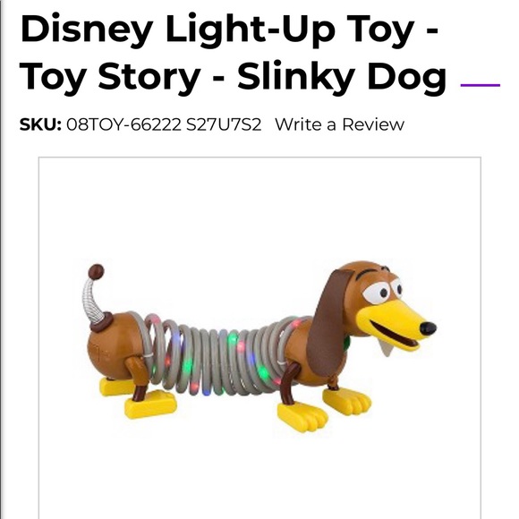 Disney’s Toy Story Light Up Slinky Dog Toy - Picture 3 of 3